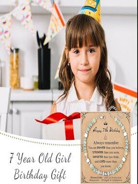 7 Year Old Sweet Birthday Gifts, Birthday Gift For 7 Year Old, Amazonite